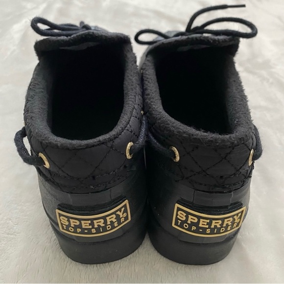 Sperry Duckling Matte Black Boots - Picture 8 of 8